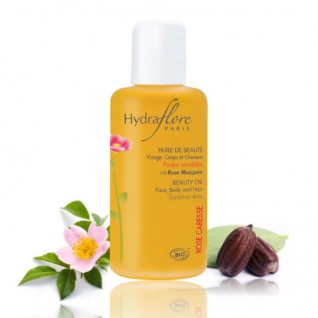 Schoonheidsolie, Aangezicht, Lichaam en Haar Bio Vegan Hydraflore Rose Caresse