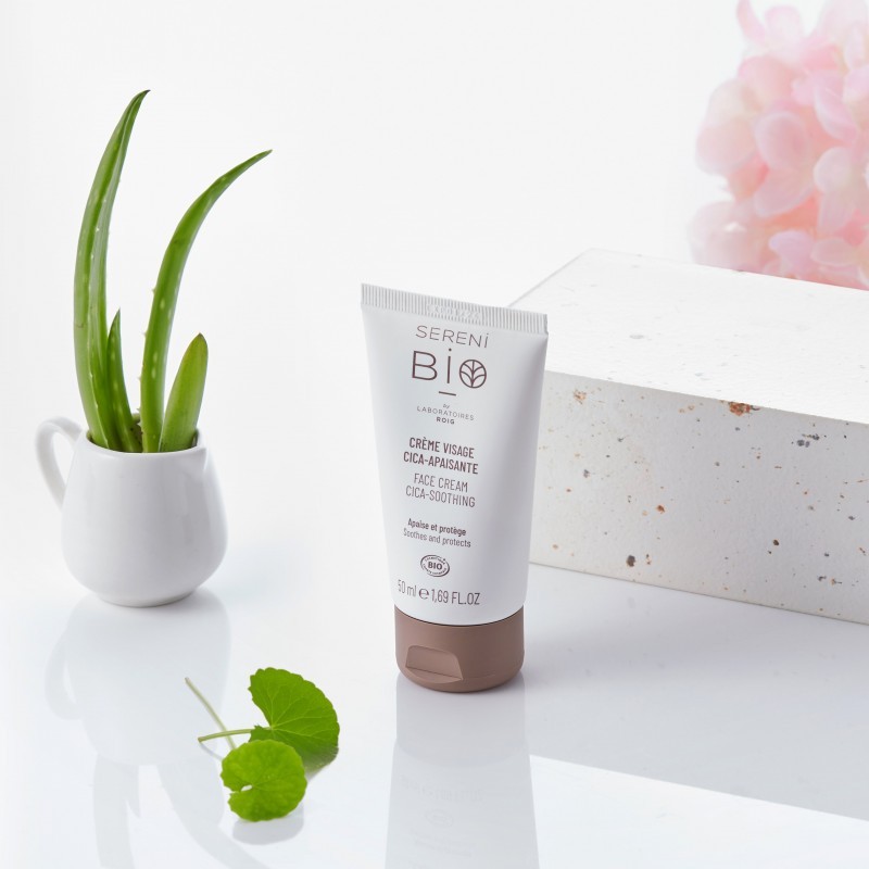 Crème Visage Cica-Apaisante Bio Végan et...