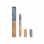 puroBIO LONG LASTING Kingsize Potlood Oogschaduw  DUO Goud zand/Dof blauw